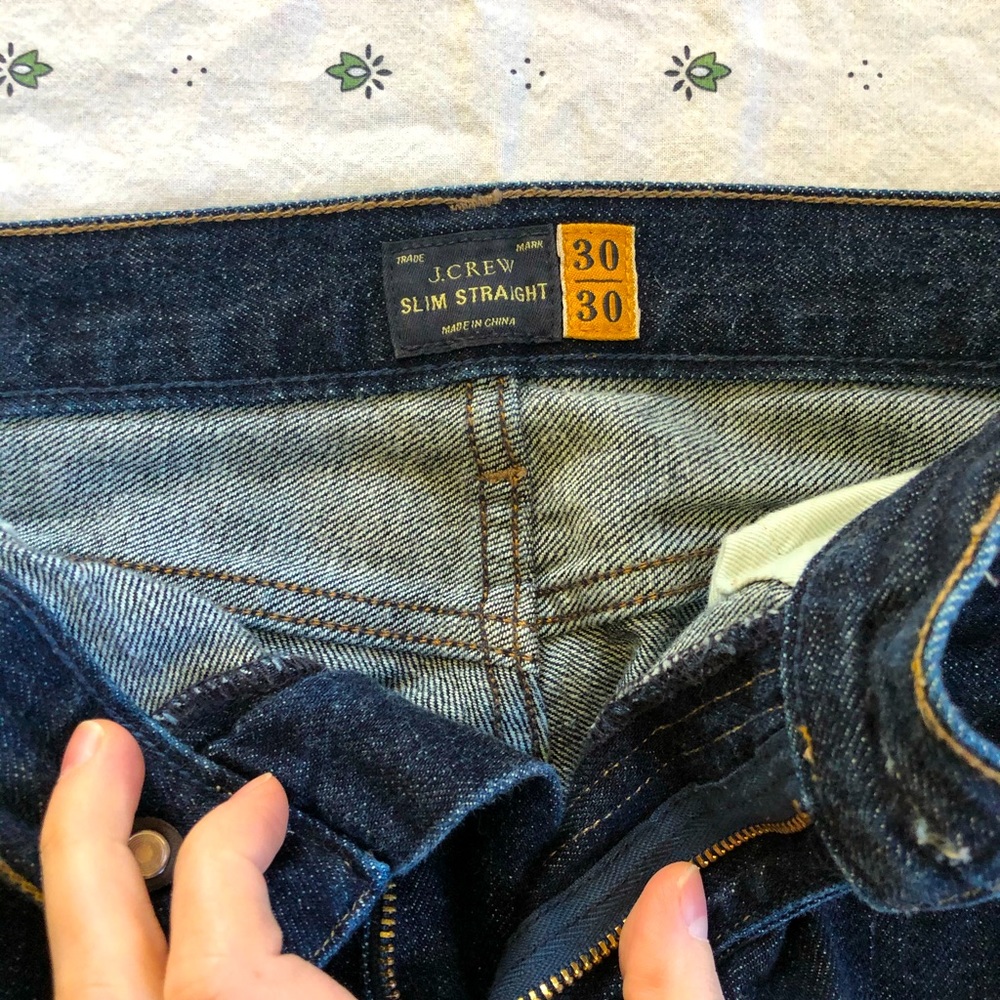 Jcrew men’s slim straight jeans 30/30